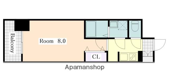 S-RESIDENCE金山ALTANO(1K/2階)の間取り写真