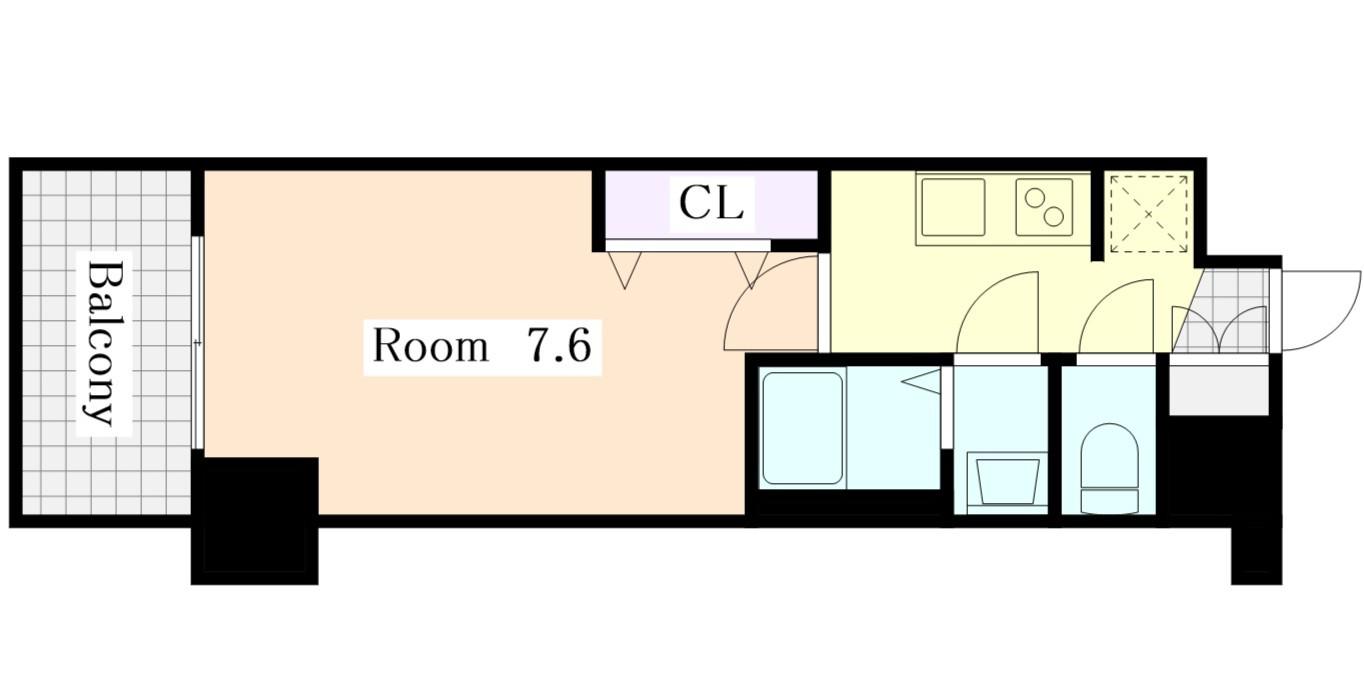 プレサンス上前津オレシア(1K/12階)の間取り写真