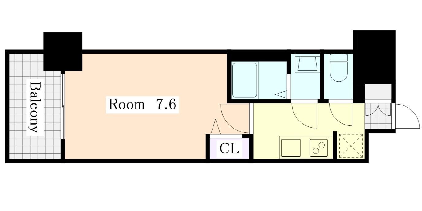 プレサンス上前津オレシア(1K/12階)の間取り写真