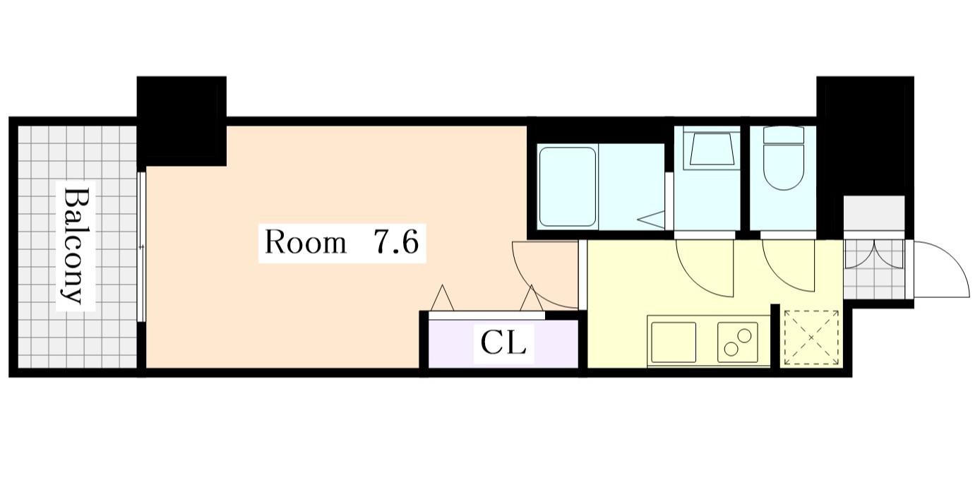 プレサンス上前津オレシア(1K/11階)の間取り写真