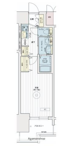 エステムコート名古屋ライブゲート(1K/14階)の間取り写真