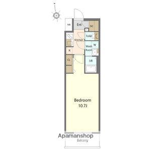 CRESTTAPP金山(1K/11階)の間取り写真