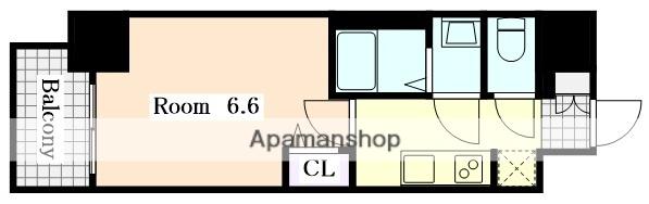 MAXIV名古屋上前津(1K/6階)の間取り写真