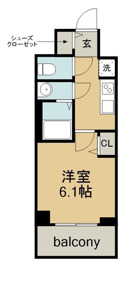 プレサンス上前津ディアシス(1K/5階)の間取り写真