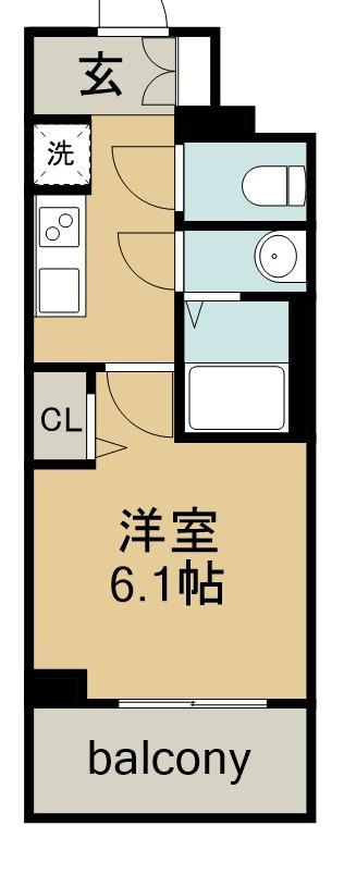 プレサンス上前津ディアシス(1K/7階)の間取り写真