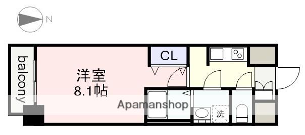 S-RESIDENCE堀田駅前FUTUR(1K/3階)の間取り写真