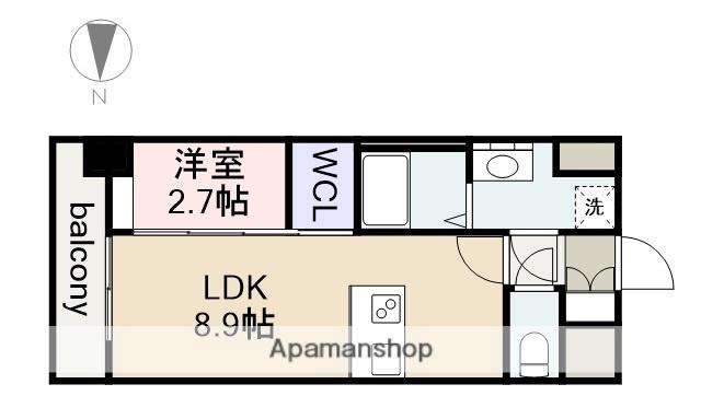 メイクスアート名駅南Ⅳ(1LDK/8階)の間取り写真