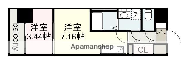 ARTIZA金山(1DK/4階)の間取り写真