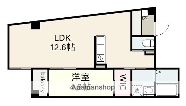 ミルノア尾頭橋(1LDK/5階)の間取り写真