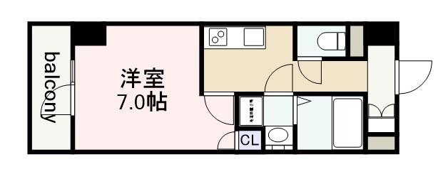 クレヴィスタ名駅南(1K/6階)の間取り写真