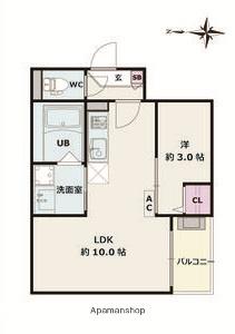JACK ATSUTAKOSHINⅠ(1LDK/3階)の間取り写真