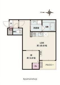 JACK ATSUTAKOSHINⅠ(1LDK/2階)の間取り写真