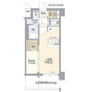 エスプレイス名古屋神宮前(1LDK/15階)の間取り写真