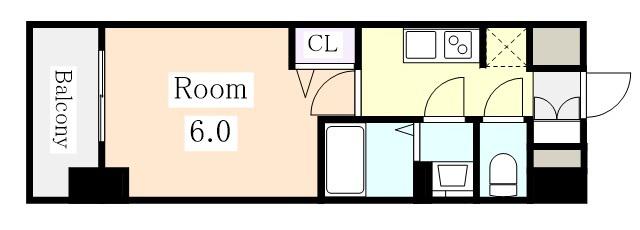 メイクスアート新栄Ⅲ(1K/8階)の間取り写真