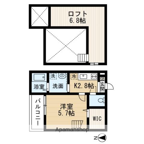 SUNLITGARDEN(1K/1階)の間取り写真