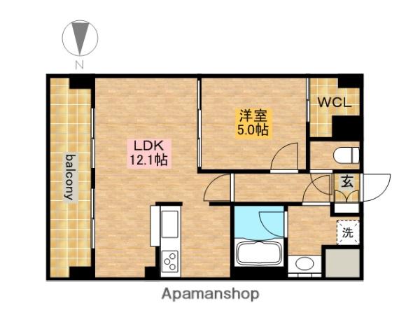 サリジェール瑞穂(1LDK/2階)の間取り写真