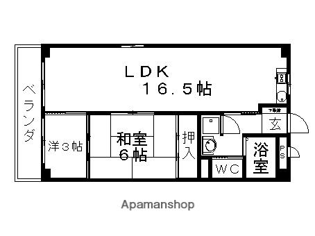 VG.TREE 西棟(1SLDK/4階)の間取り写真