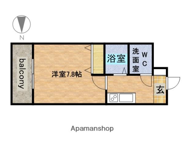 フロンティアタワー名駅南(1K/9階)の間取り写真