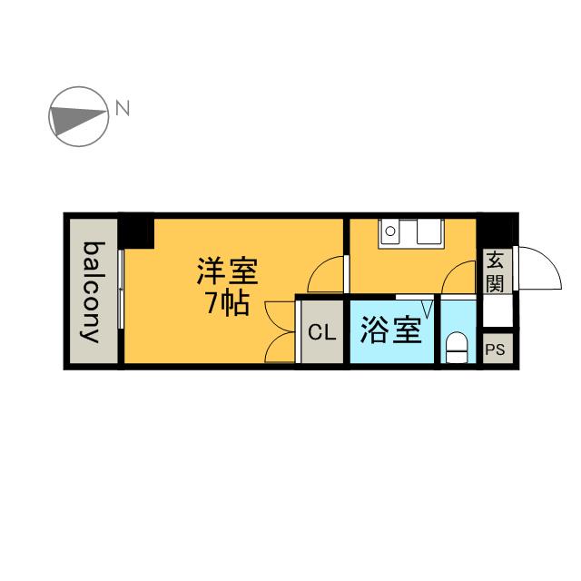 セントラルリッツ(1K/6階)の間取り写真