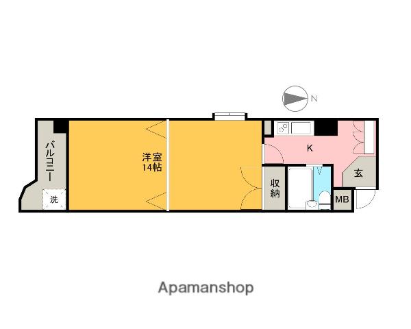 シティアーク熱田(1K/5階)の間取り写真