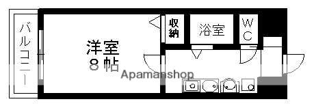 ヒルズ新栄(1K/7階)の間取り写真