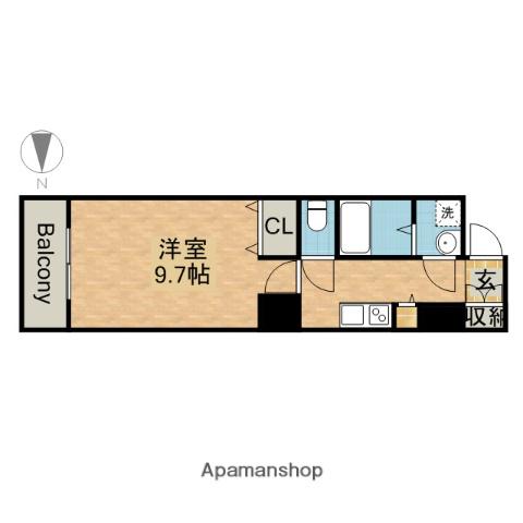 プロシード千代田(1K/10階)の間取り写真