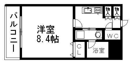 グランルージュ栄Ⅱ(1K/5階)の間取り写真