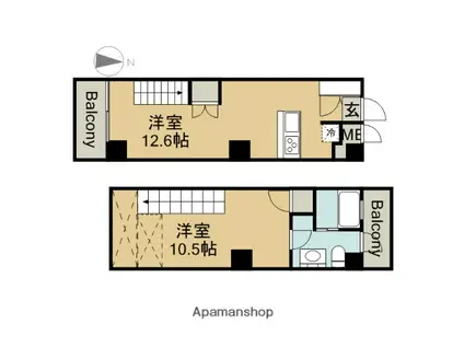 スクエア名駅南(1LDK/9階)の間取り写真