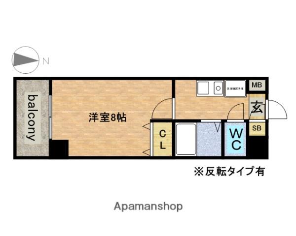 現代ハウス大須(1K/9階)の間取り写真