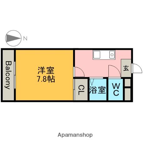 シャンポール大須(1K/7階)の間取り写真