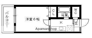 メゾンド・ポアソン小川(1K/4階)の間取り写真
