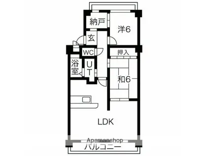 ファミール小幡(2SLDK/2階)の間取り写真