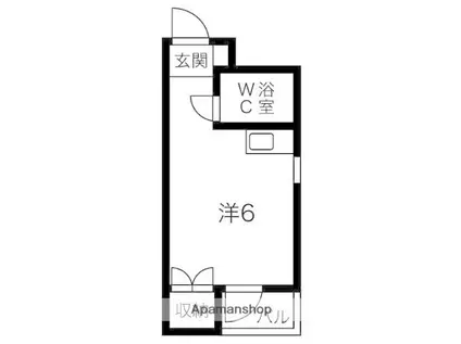 ラ・メゾンパシフィック芳野(ワンルーム/4階)の間取り写真