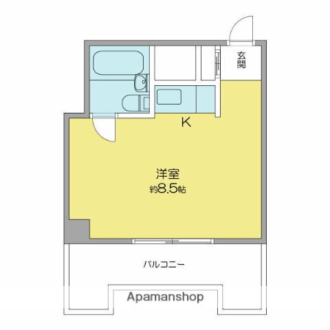 チサンマンション桜通久屋(ワンルーム/4階)の間取り写真