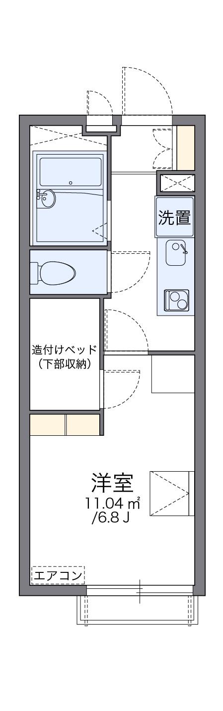 レオパレスHAMADA今池Ⅰ(1K/1階)の間取り写真