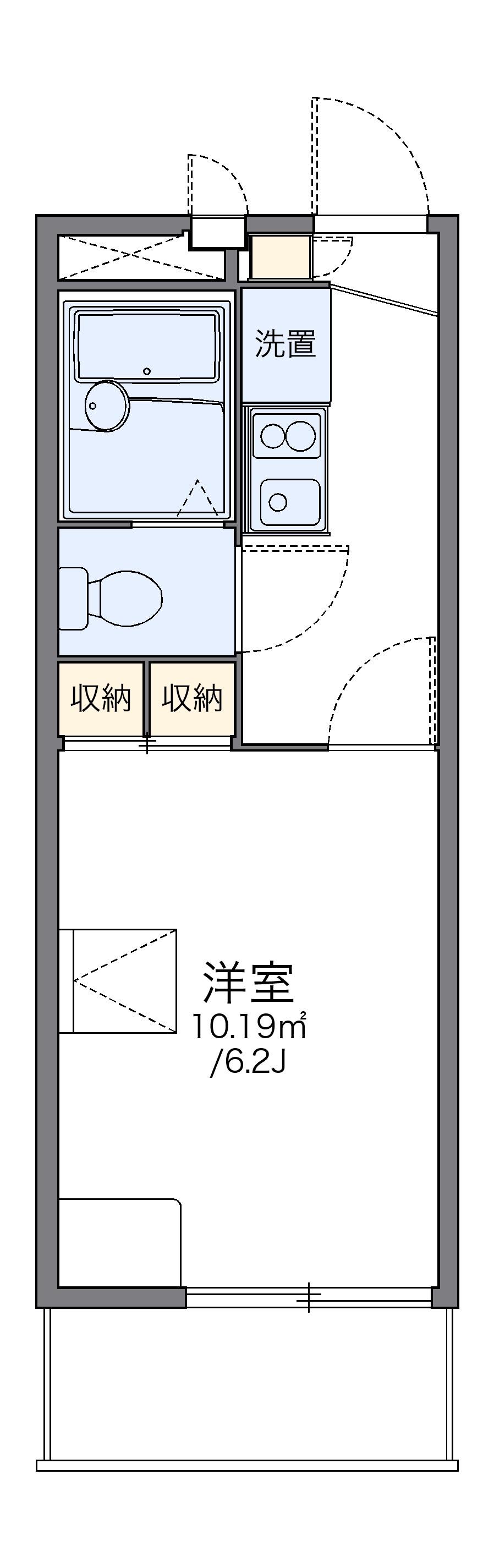 レオパレスYAMAKOⅣ(1K/3階)の間取り写真