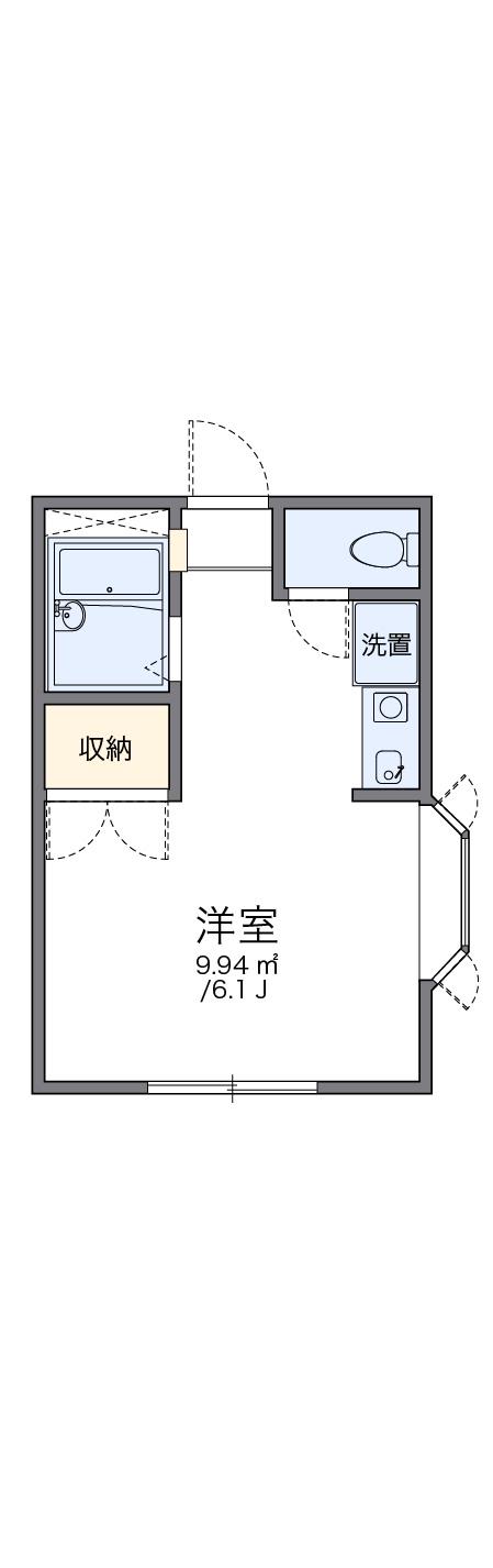 レオパレスYAMAKOⅡ(1K/2階)の間取り写真