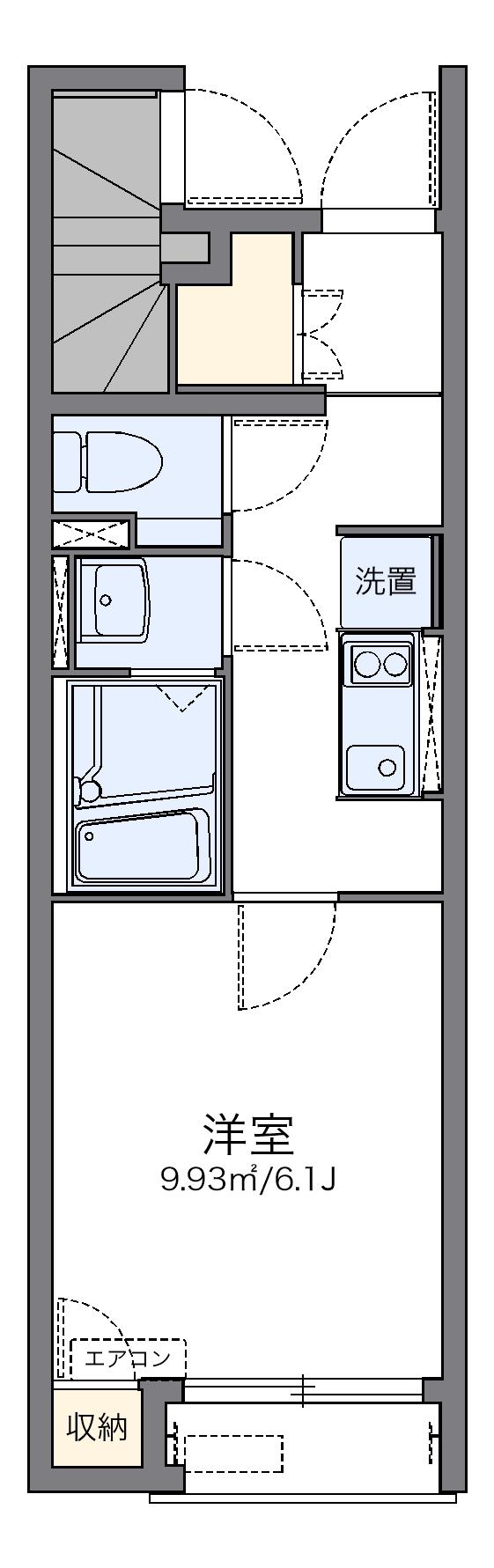 レオネクスト和(1K/1階)の間取り写真