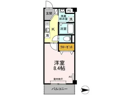 セントラルハイツ名古屋(1K/4階)の間取り写真