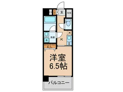 プレミアム浅間町(1K/9階)の間取り写真