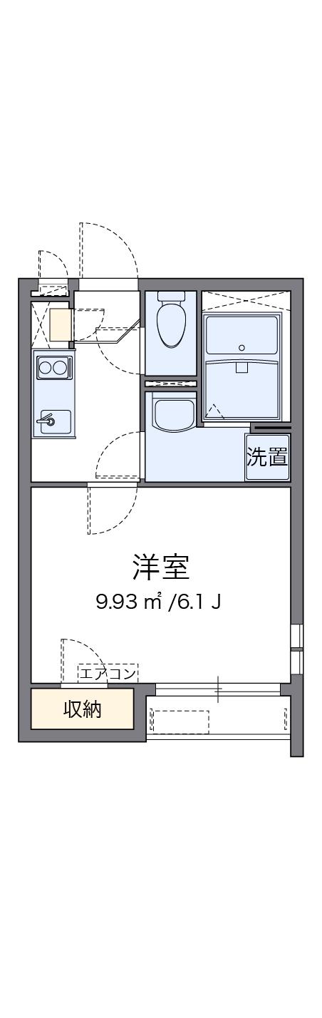 クレイノタマムラ(1K/2階)の間取り写真