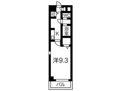 アビタシオンサクラ(1K/4階)の間取り写真