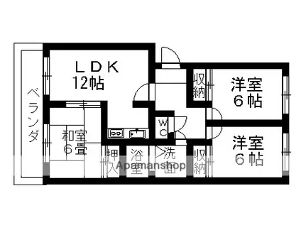 フォレストハウス(3LDK/2階)の間取り写真