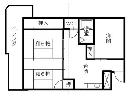 メゾン小六(3DK/5階)の間取り写真