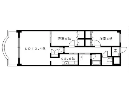 リーフマンション グランディア(3LDK/2階)の間取り写真