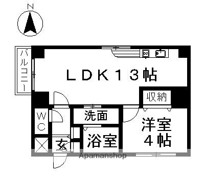 アウローラ泉04(1LDK/8階)の間取り写真