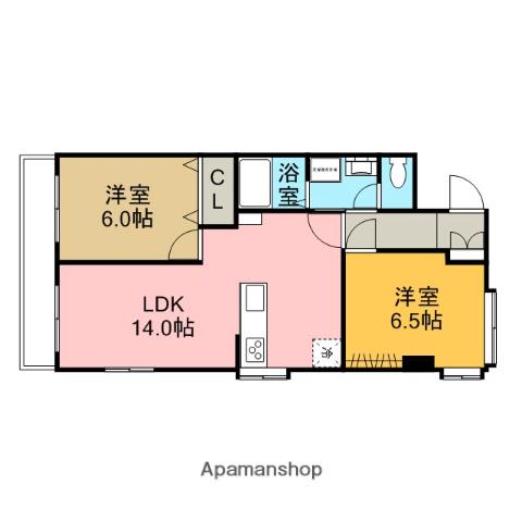 第5森ビル(2LDK/3階)の間取り写真