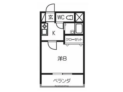 シャトー大塚(1K/3階)の間取り写真