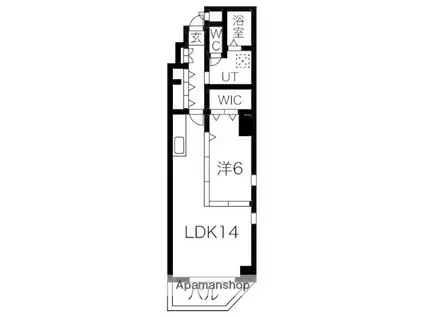 スリーアイランドタワー葵(1LDK/9階)の間取り写真