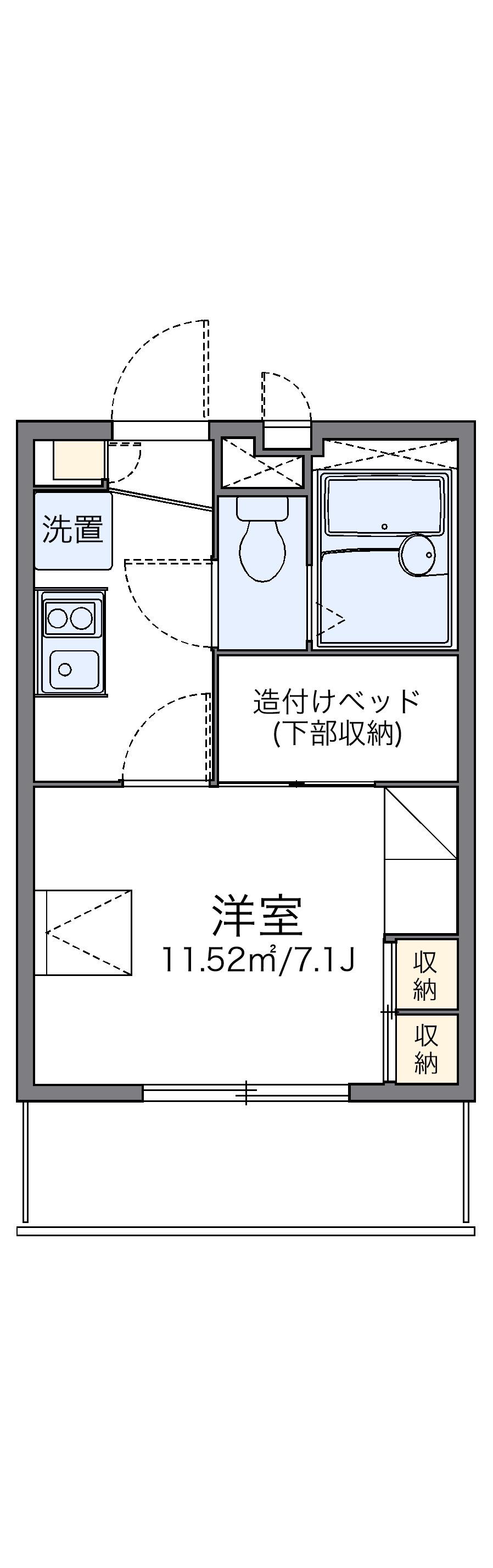 レオパレス内山(1K/3階)の間取り写真